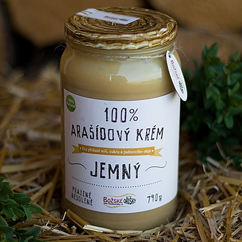100% Arašídový krém jemný 790 g Božské oříšky 